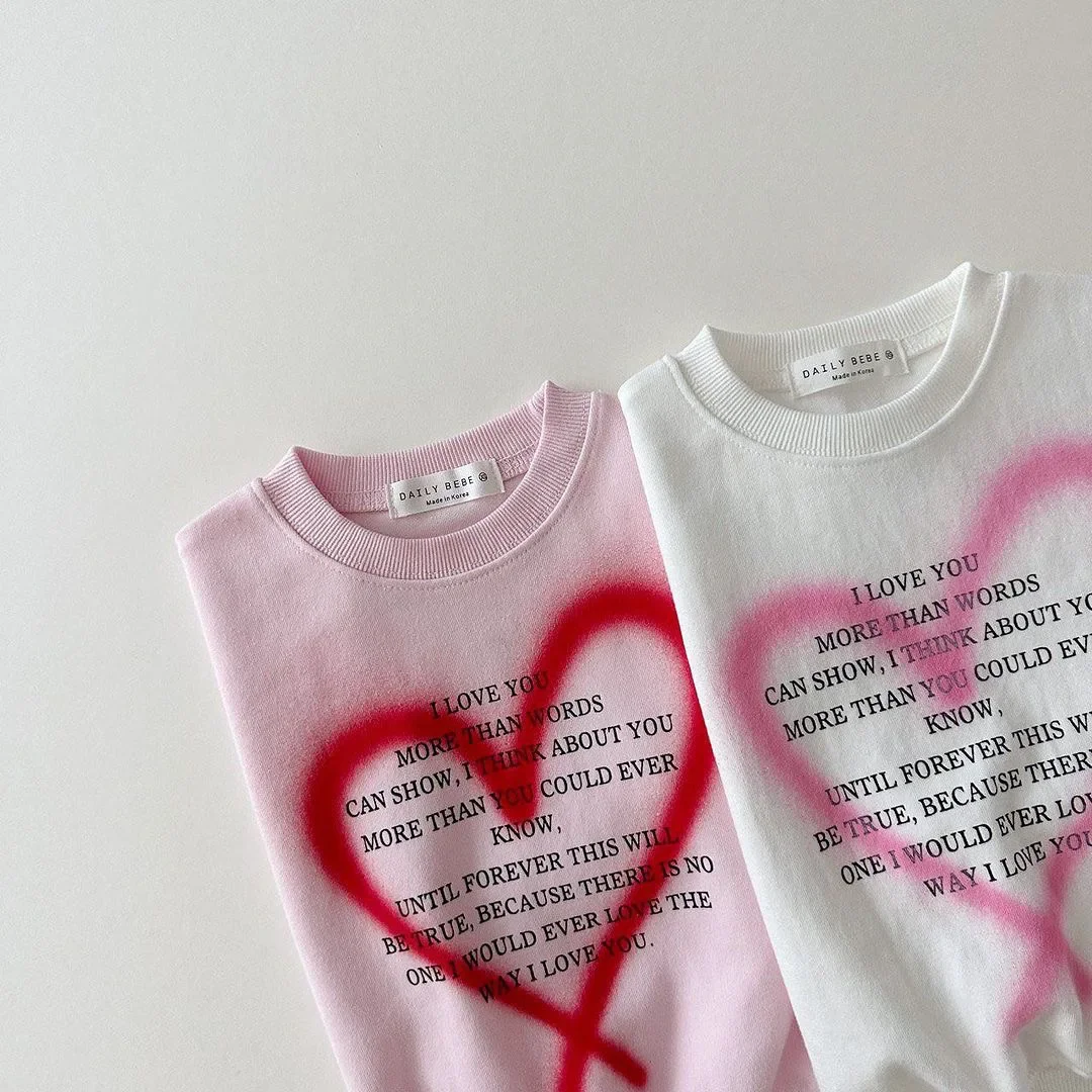 Sudadera informal de manga larga para niña, Tops con estampado de Letras a la moda, Jersey versátil de algodón para niño pequeño, novedad de primavera 2024