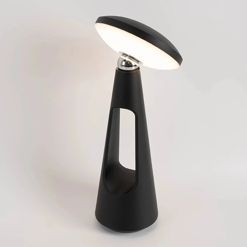 

360° Rotating Magnetic Shade Cordless Touch Table Lamp 3 Color Changing Dimmable Light for Bedroom Office