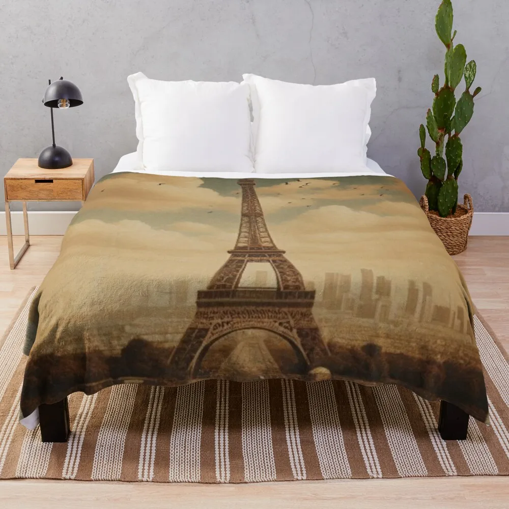 

Vintage Paris poster Throw Blanket manga Sleeping Bag Blankets