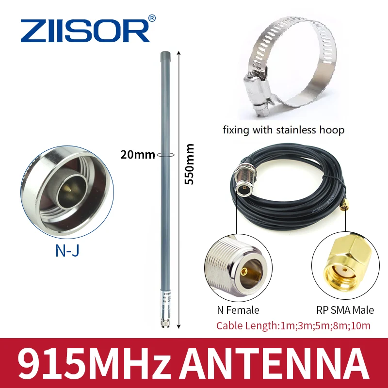 

915 MHz Antenna for Meshtastic LoRa 915MHz Helium Hotspot Antennas for LoRawan 923 MHz Antena RP SMA Gateway Aerial