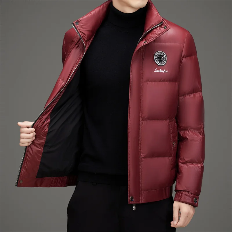 YEAE Designer Male Winter Brand Luxury Advanced Men's Down Jacket Duck Down Jacket Men Padding 2024 Long Sleeve Warm Man Coat