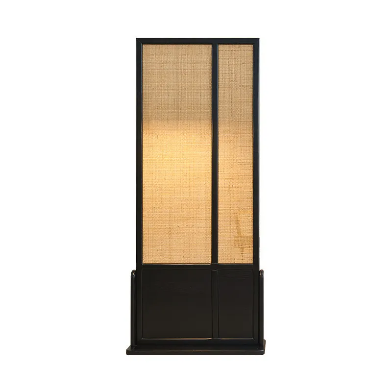 Rattan solid wood screen removable home simple art bedroom living room seat screen entrance partition
