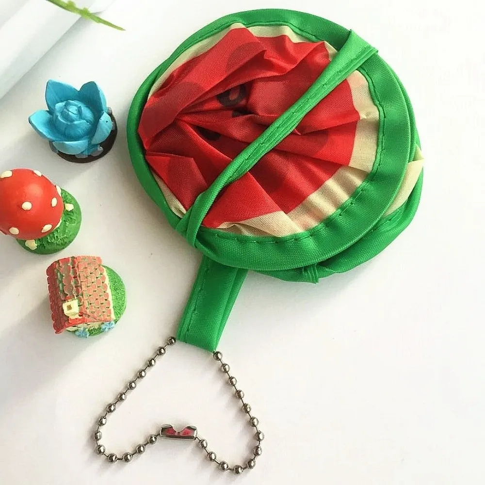 Portable Round Foldable Hand Fans Fruit Style Cartoon Handheld Folding Fan Round Shape Foldable Design Cooling Fans
