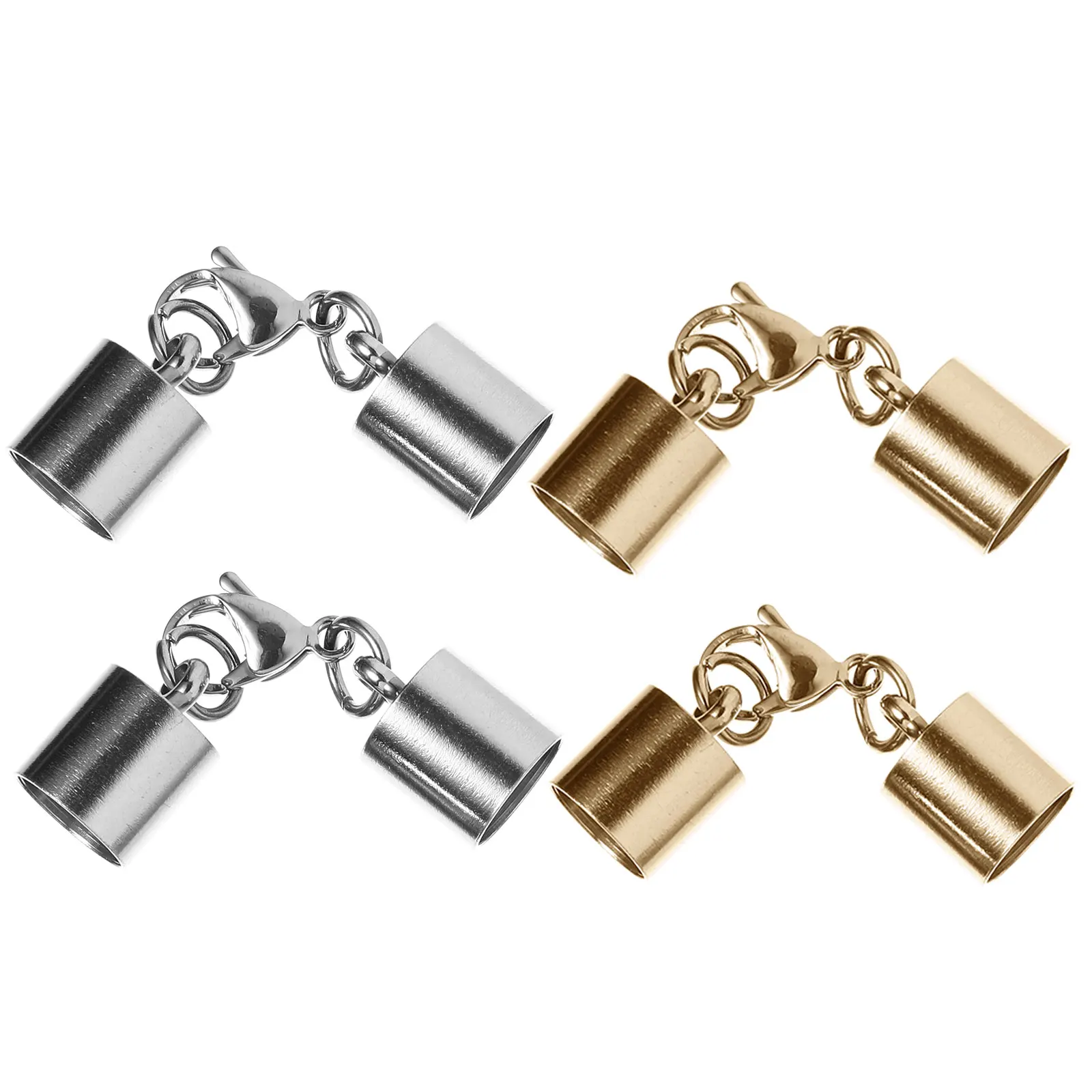 

4pcs Stainless Steel Diy Jewelry Accessories Durable Bracelets Necklaces Connecting Buckle For Keychain Scrapbooking Lobster