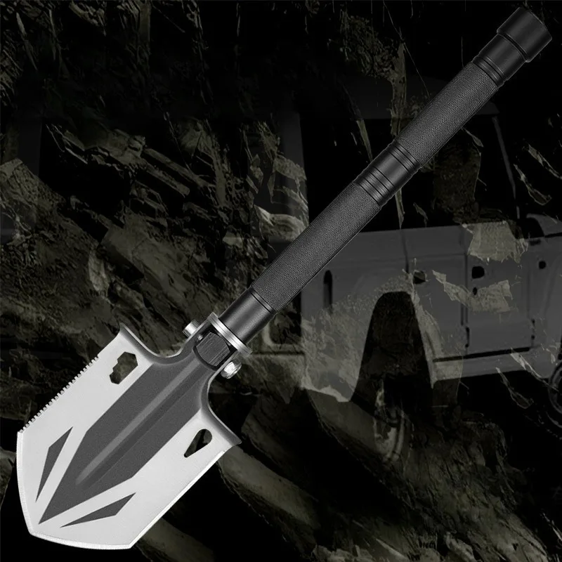 

Многофункциональная лопата из углеродистой стали, легкая, разборная, для выживания, портативная, для активного отдыха, легко переносимая, для кемпинга и походов