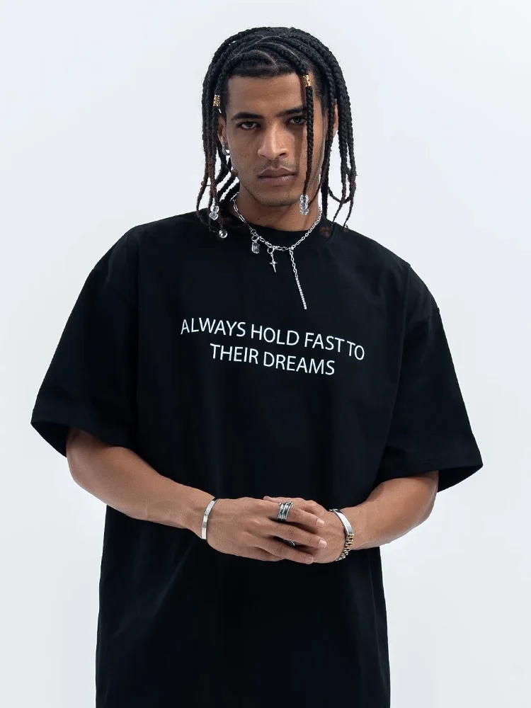 

Men T-Shirt 100% Cotton Short Sleeve Tops Fashion Oversized Tees Summer Letter Y2k Streetwear Vintage Aesthetic Korean Clothing