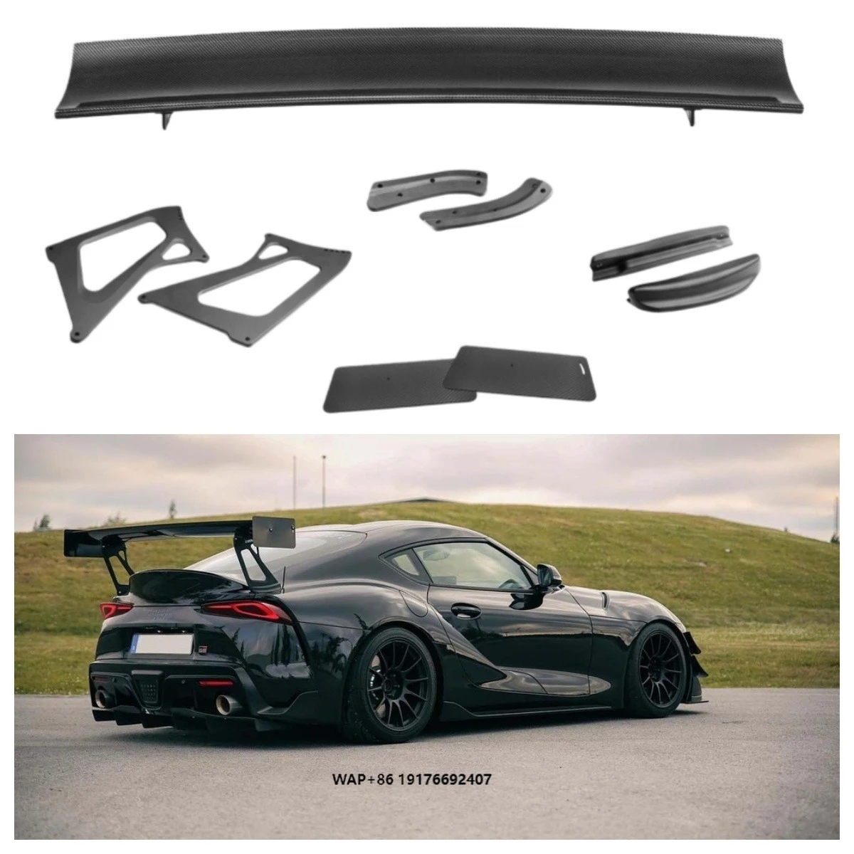 

UCW Dry Carbon Fiber Rear Spoiler forSupra A90 A91 Rear Wing