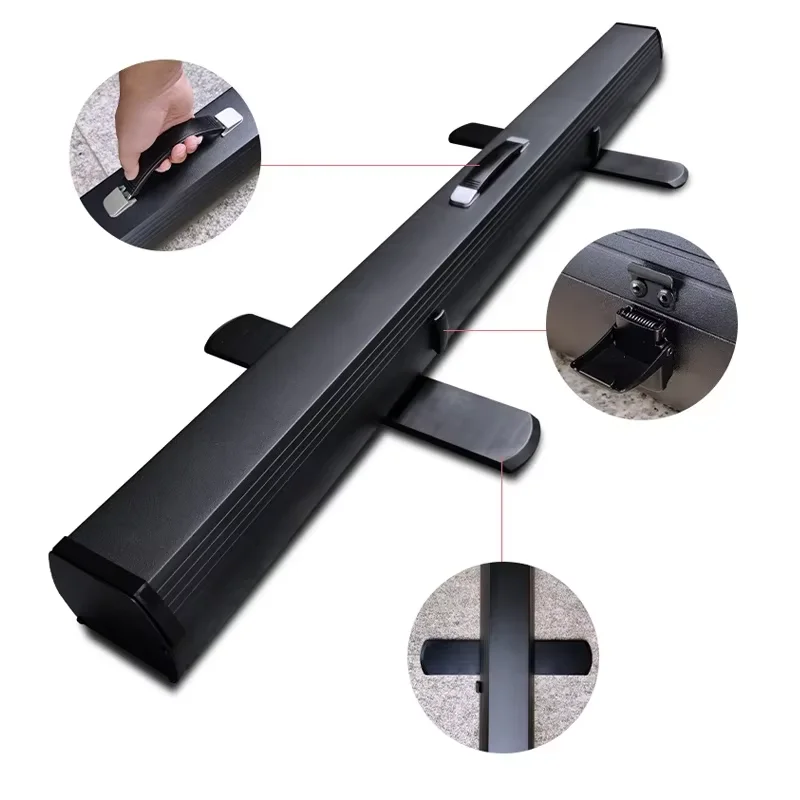 Yovanxer 16:9 ALR شاشة عرض سحب ما يصل إلى علامة التبويب التوتر غلاف أسود لمعارض السينما المنزلية للاستخدام الخارجي