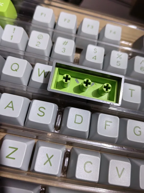 Maxkey em Doubleshot ABS Keycaps Set, Verde Lima Keycap, 87 chaves