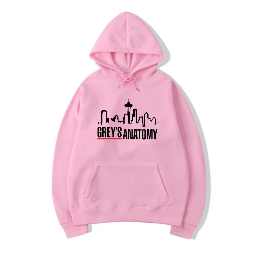 رمادي تشريح هوديي رمادي سلون التذكاري مستشفى هوديس الرجال طويلة الأكمام البلوفرات بلايز عادية برنامج تلفزيوني مستوحاة البلوز #2