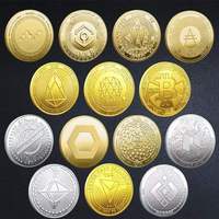 Bitcoin Crypto Dogecoin /Ethereum/Bitcoin/Litecoin/Ripple/Monero/EOS Coin Metal Gold Silver Cardano BTC Crypto CoinCollection