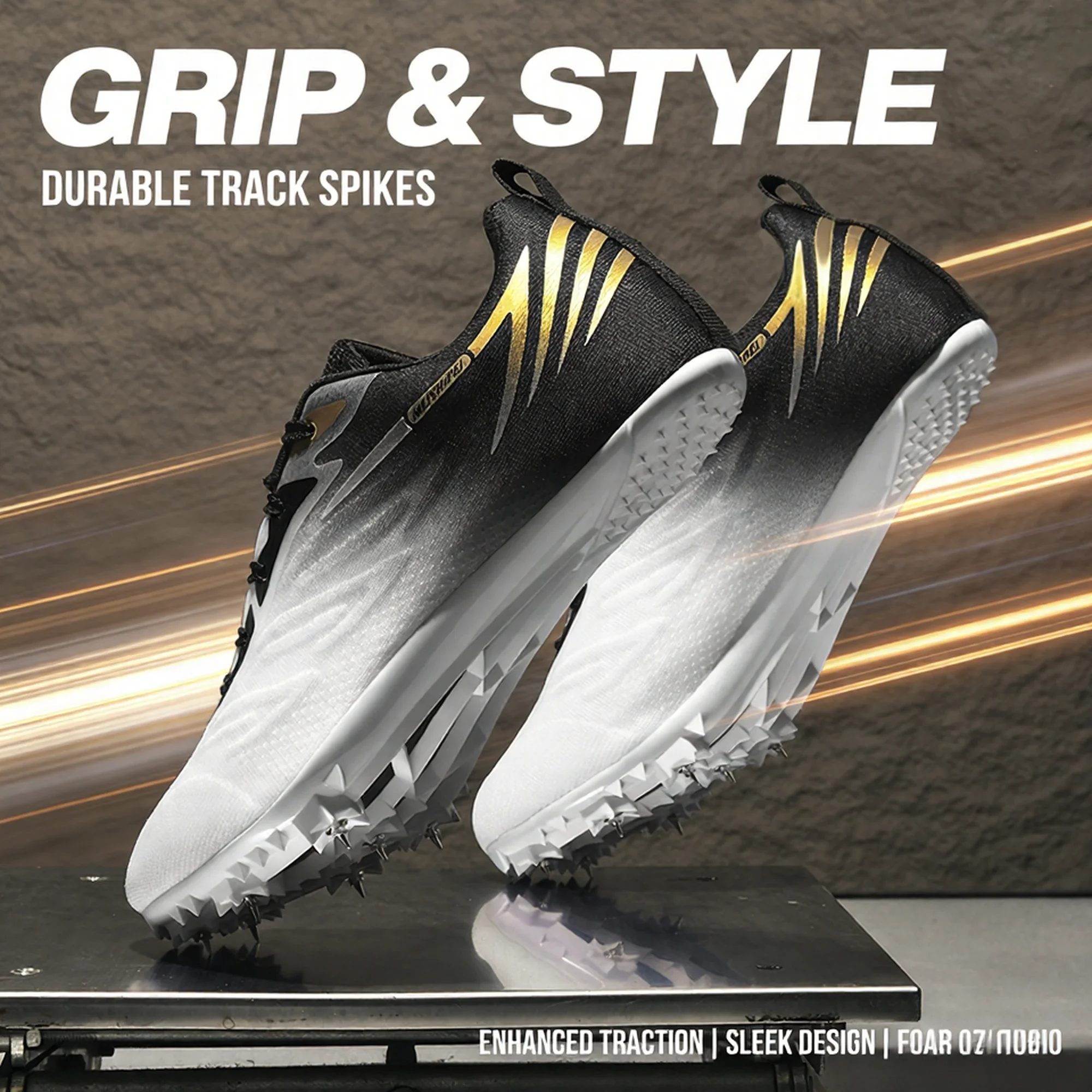 

Men Track Spike Field Jumping Footwears Training Sneakers Jump Shoes Running Lace-up Soft Lightweight Racing Match outdoor