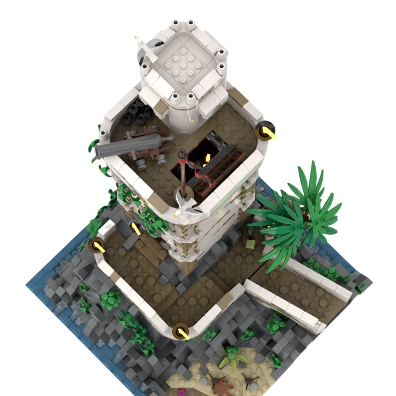 New5101PCS średniowieczna seria Pirate MOC Port Sauvage: Old Guard House i Tower DIY kreatywne pomysły zabawki dla dzieci prezent klocki