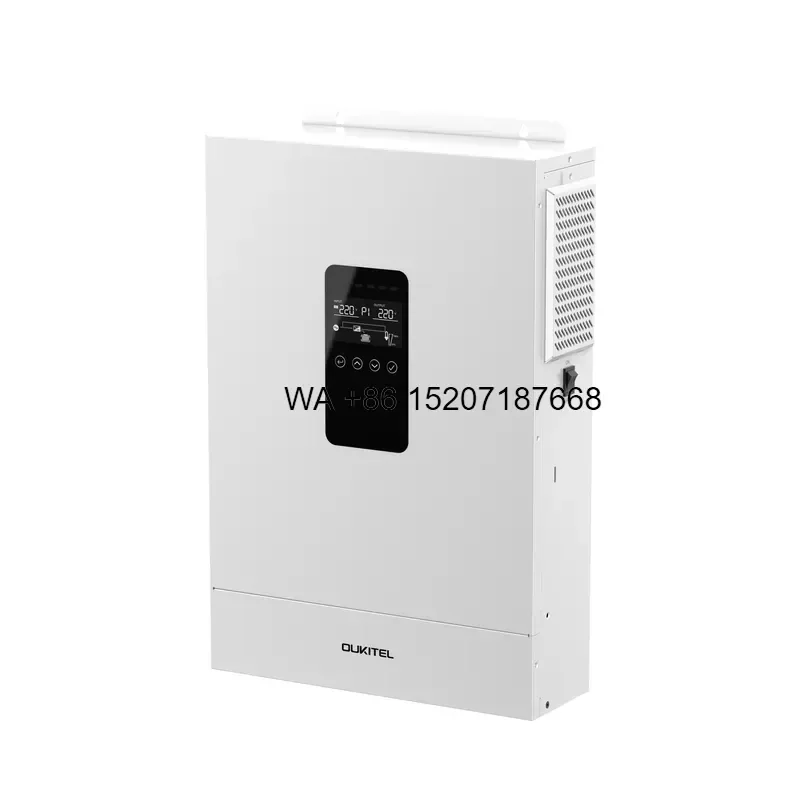 Wmwmnu 3.6kW Single Phase Off Grid Inverter 100A MPPT Charger PV Input 40-500V Dual AC Output BMS for Li Lead Battery
