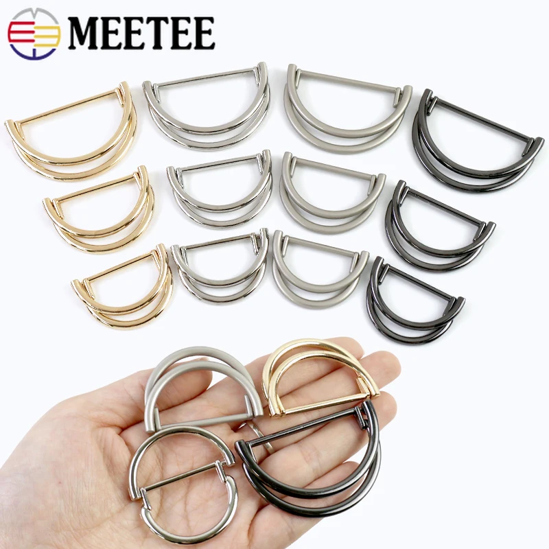 

5/10Pcs 25/30/40mm Double D Ring Metal Buckles Bag Straps Belt Clasp Decorative Webbing Adjuster Hooks DIY Hardware Accessories