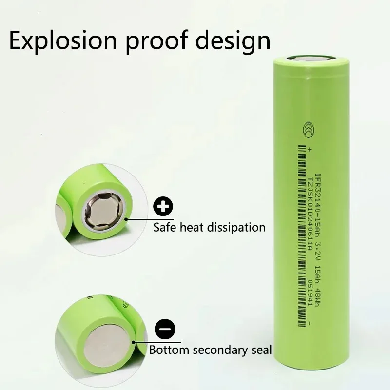 1-10pcs Battery 32140, LiFePO4 3.2V 15000 mAh