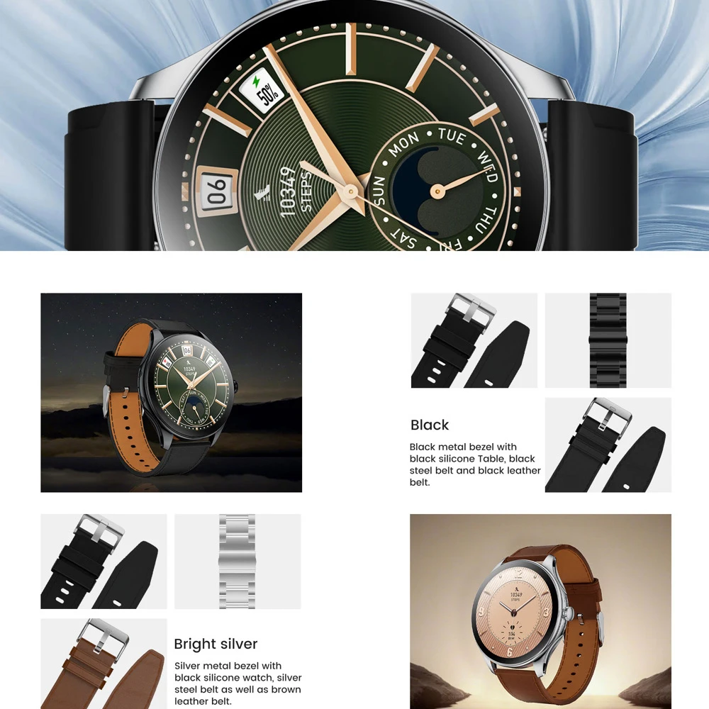 جديد في الهواء الطلق سوار AMOLED شاشة بلوتوث دعوة Smartwatch النساء مراقبة الصحة الموسيقى الرياضة الساعات الذكية سيدة مقاوم للماء
