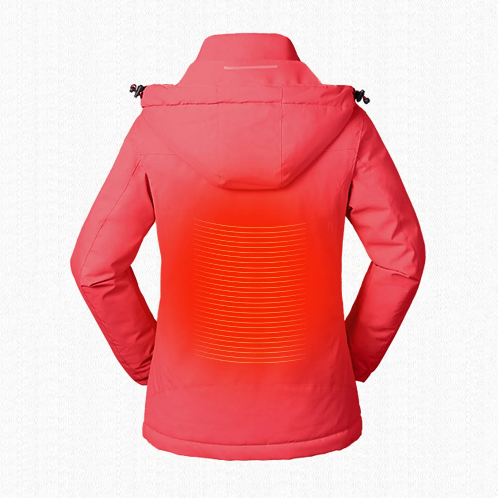 Women\'s USB Charging Heated Jacket Coats With 3 Heating Level 4 Heating Zones Outdoor Windproof Mountaineering Clothing