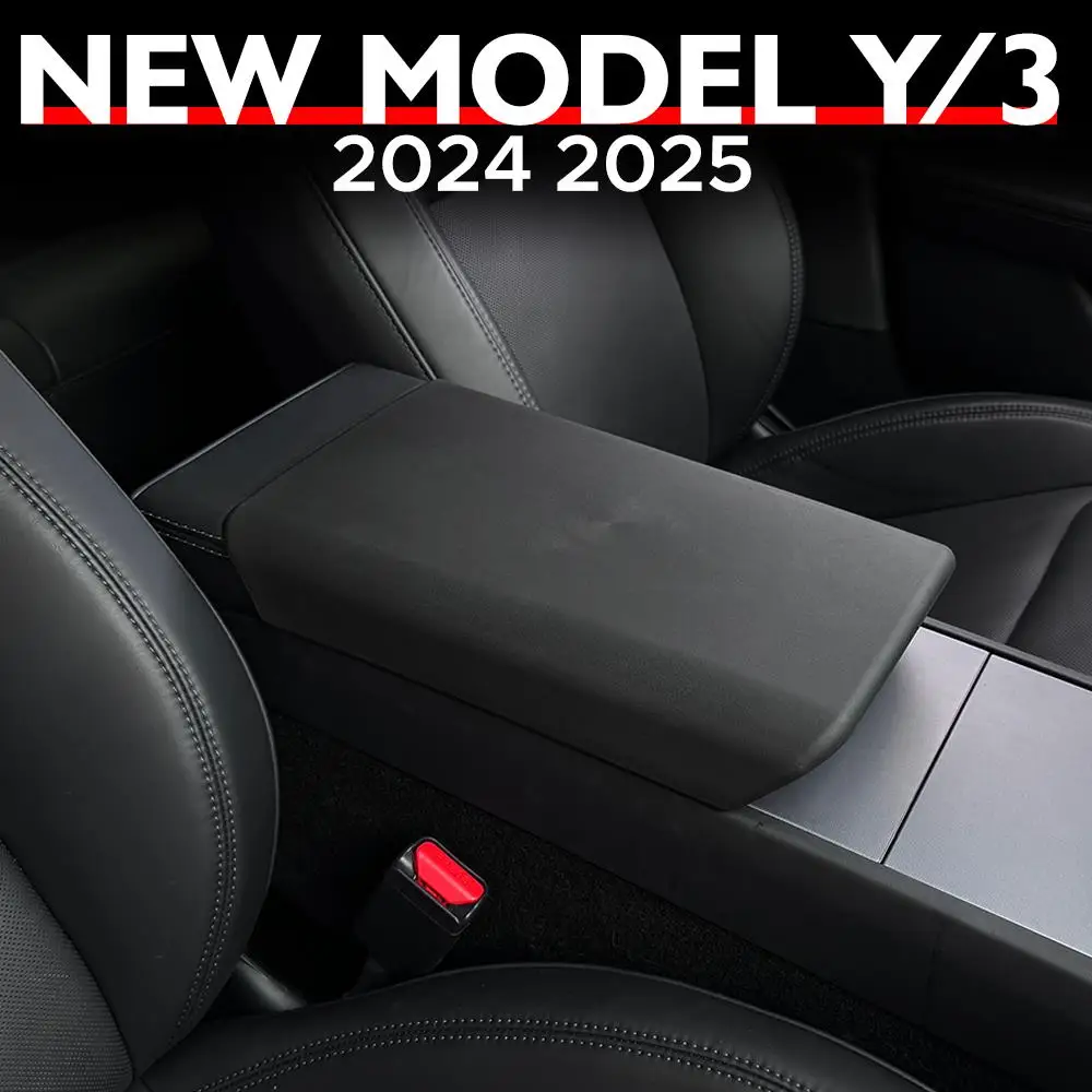 

Для Tesla Model Y Launch Juniper 2025 Model 3 Highland 2024 TPE Мягкий чехол для подлокотника центральной консоли Крышка подлокотника Аксессуары