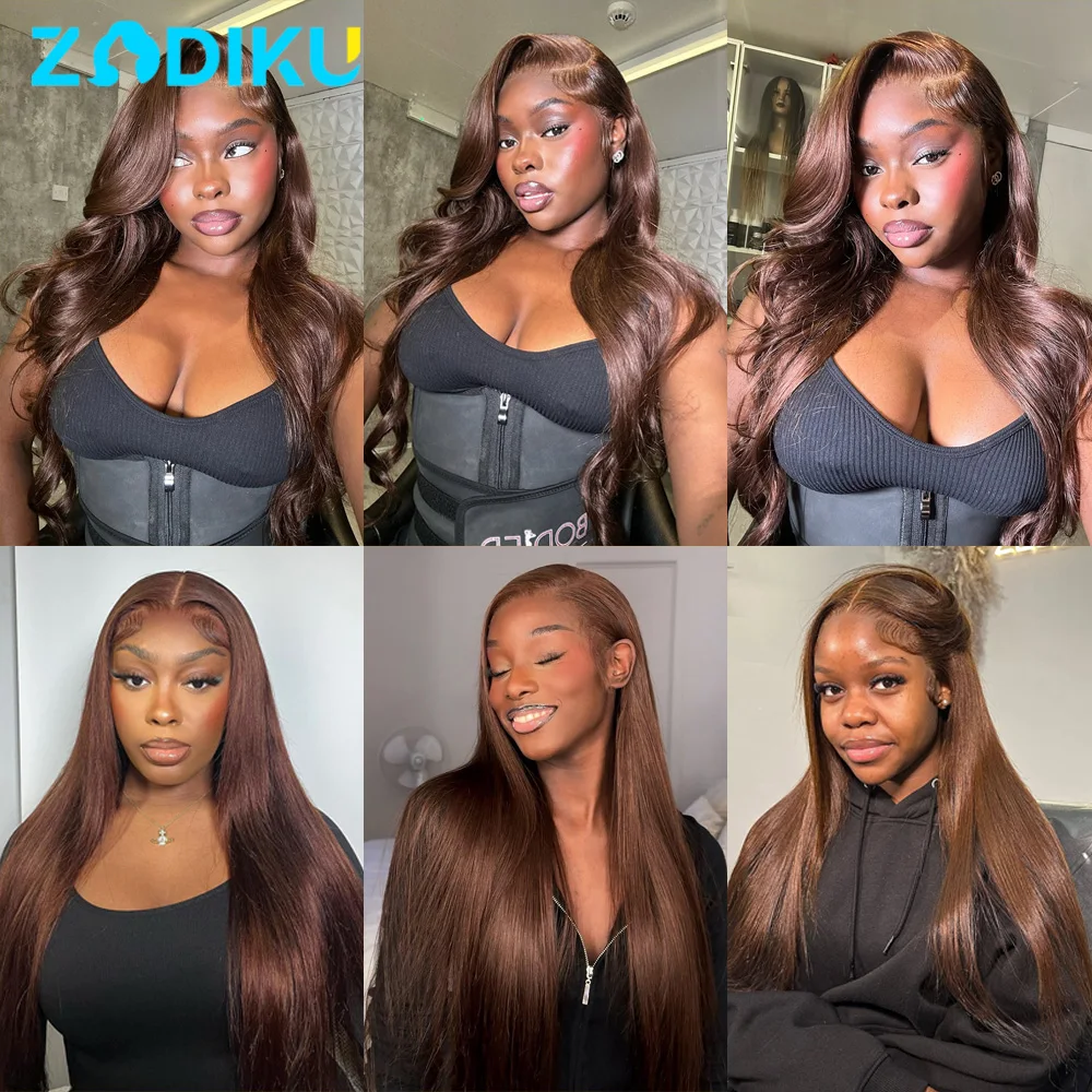 24 24 24 بوصة الشوكولاته براون حزم من شعر طبيعي مفرود 100% الشعر البشري 1/3/4 قطعة حزم الشعر الخام البرازيلي 12A حزم سميكة