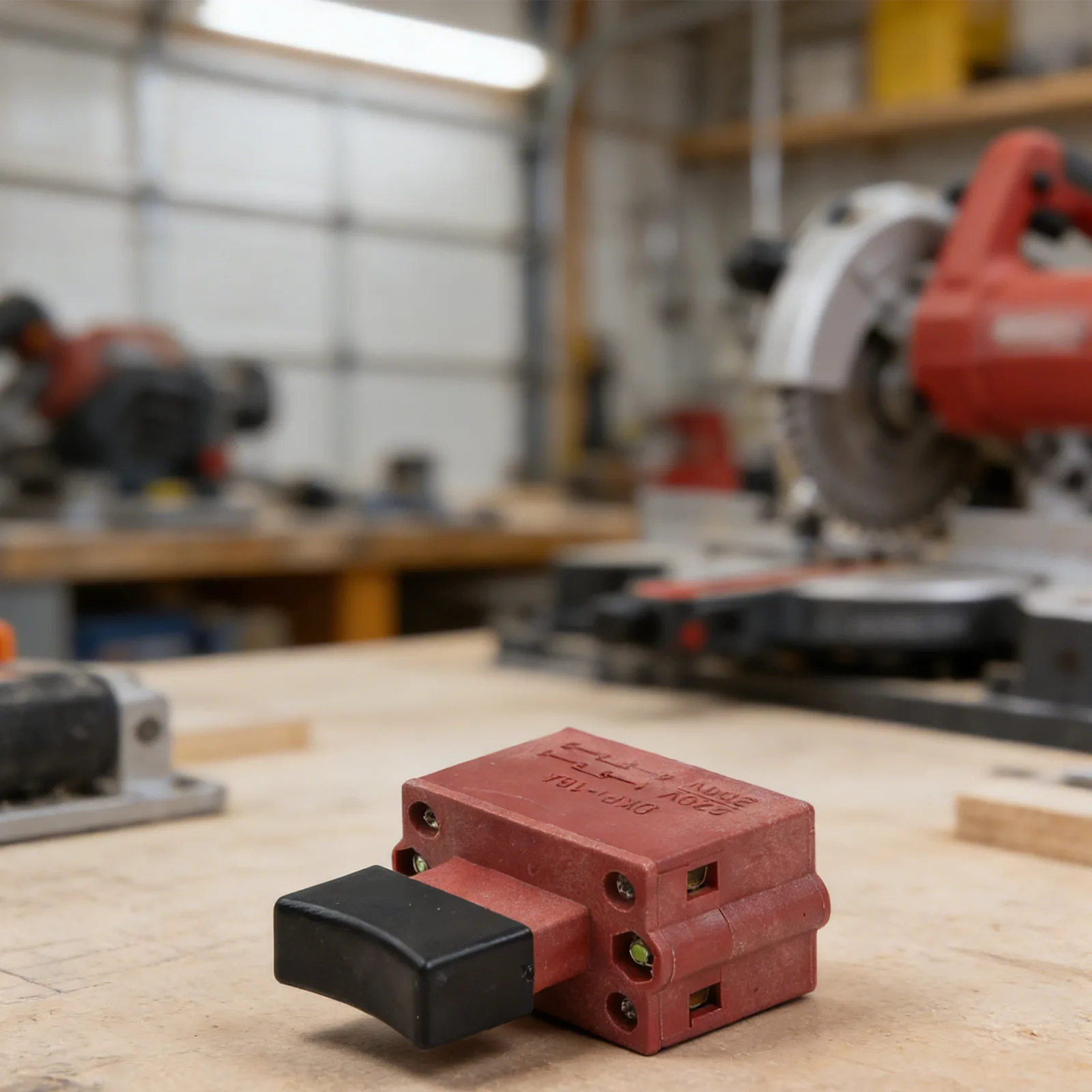 

10A Electric Switch for 400 Steel Cutter and 355 Profile Machine White 36x23 5mm Replacement for Heavy Use Tools