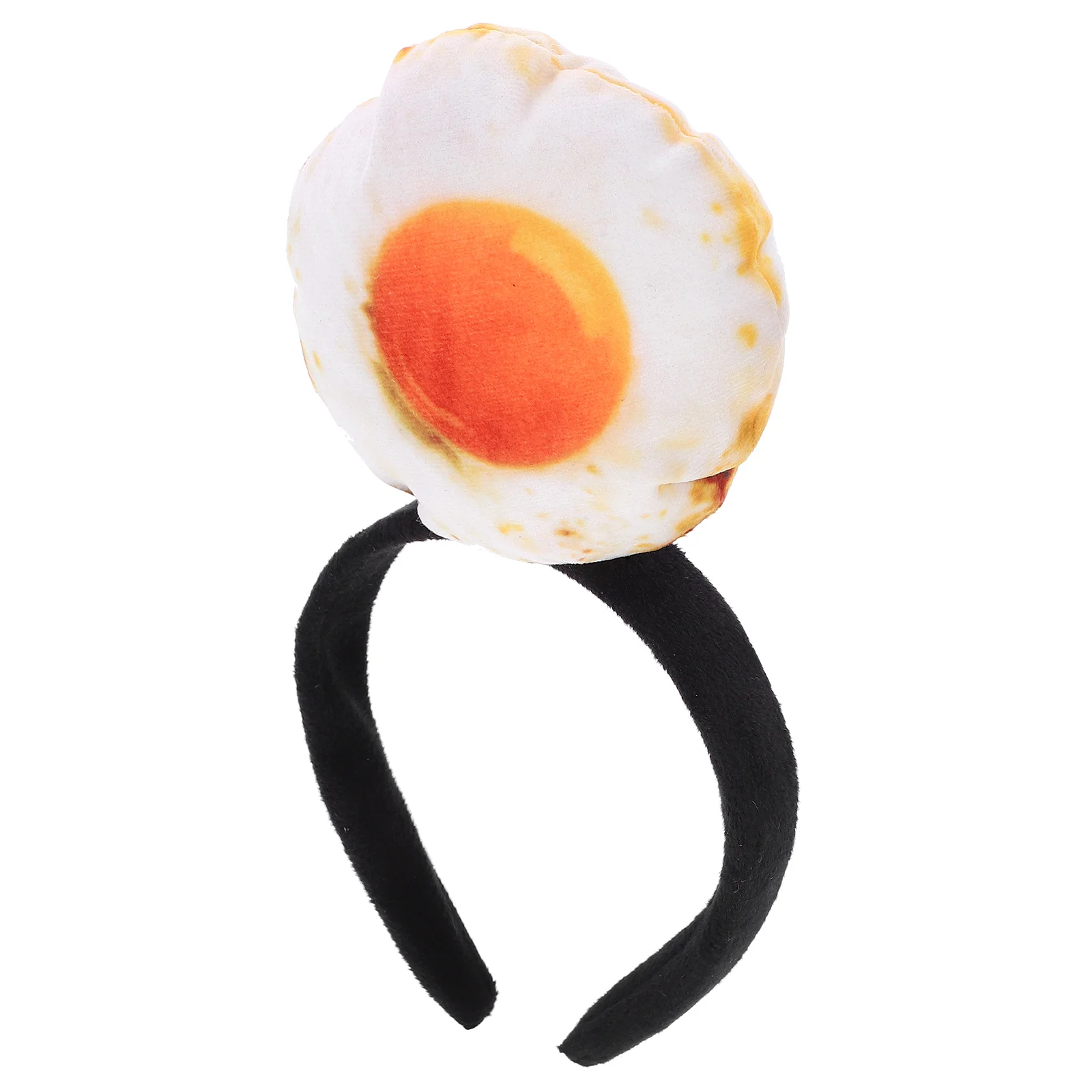 

Funny Headband for Party Adorable Delicate Plush Dress Hair Bands Poached Eggs Lovely Hairband Decorative Compact