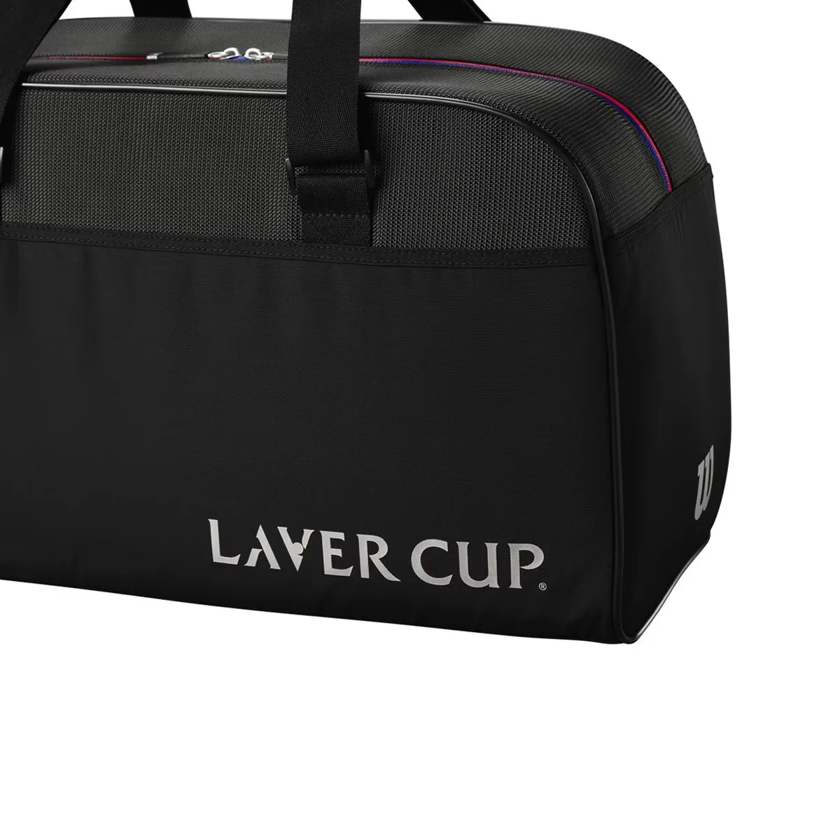 Wilson 2024 LAVER CUP SUPER TOUR กระเป๋าเป้สะพายหลังไม้เทนนิสแบบพกพา 2/9-pack ขนาดใหญ่-ความจุแร็กเก็ตเทนนิสกระเป๋าเครื่องวัดอุณหภูมิ