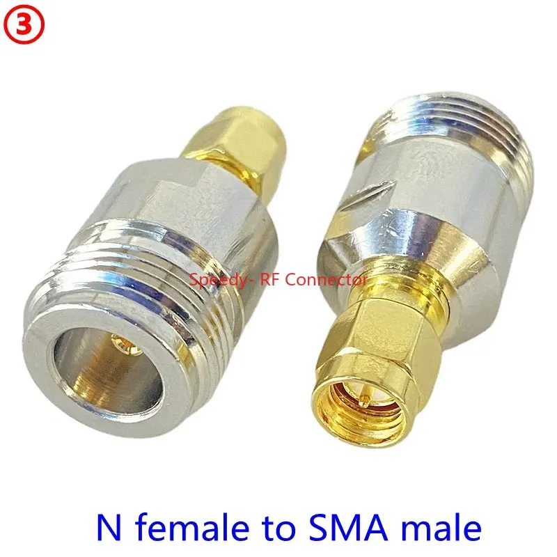 1Pcs N To SMA&RPSMA Male Plug Female Jack Connector RPSMA To N Type Male Female N To PRSMA Coax Fast Delivery Brass High Quality