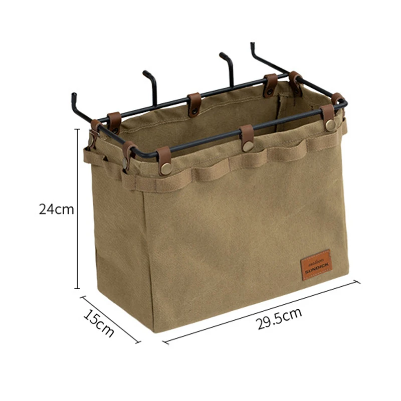 Draagbare Opvouwbare Tafel Opbergrek Tas Voor Picknick Outdoor Camping Barbecue Keuken Opklapbare Tafel Opknoping Rek Canvas Tas