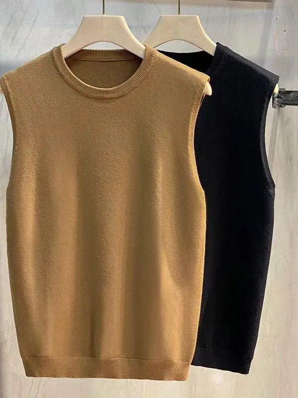 

Мужской трикотажный жилет премиум-класса для осени и зимы, теплый, из полиэфирного волокна, повседневный, молодежный