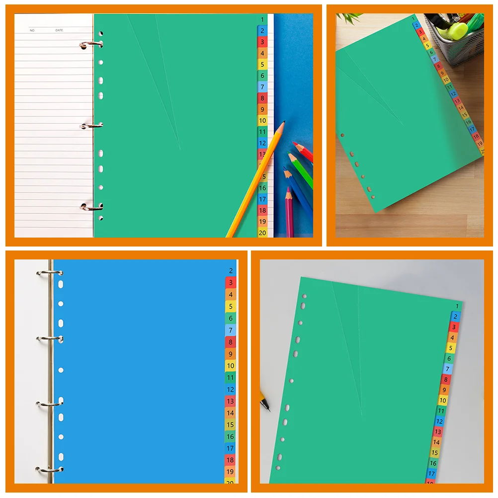 

Innovative Binder Divider Tabs Multi-Colored Page Separators Practical Notebook Dividers Stylish Document Classification Tools