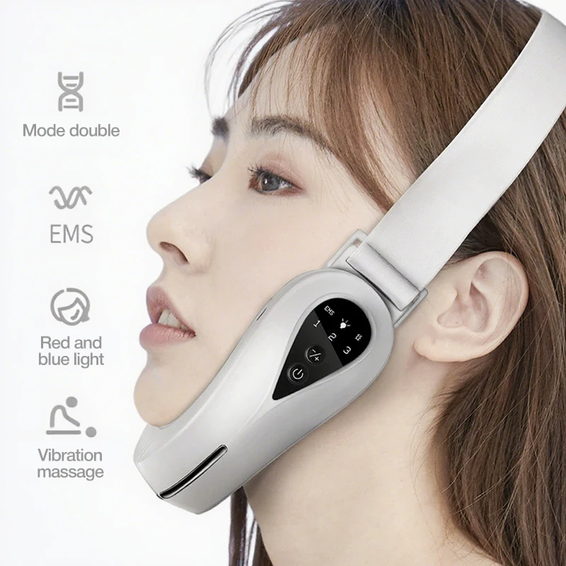 Masażer do twarzy EMS Lifting Podwójny Podbródek Pas Podnoszący Kształt V Maszyna do Usuwania Wibracyjny Lifting Twarzy Urządzenia do Pielęgnacji Skóry