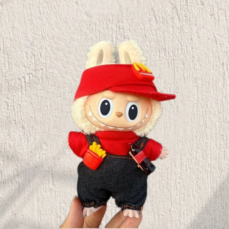 

Suitable Red Labbubu Shoes Case Protector Pendants Personality Clothing Outfits Designer Birthday Roupas For Labubu Dolls 17cm
