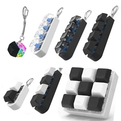 Transparent 1/2/4/9 Keys Keyboard Keycaps Fidget Toy Party Anti-anxiety Point Keycap Black White DIY Keycaps Toy Keyboard Caps