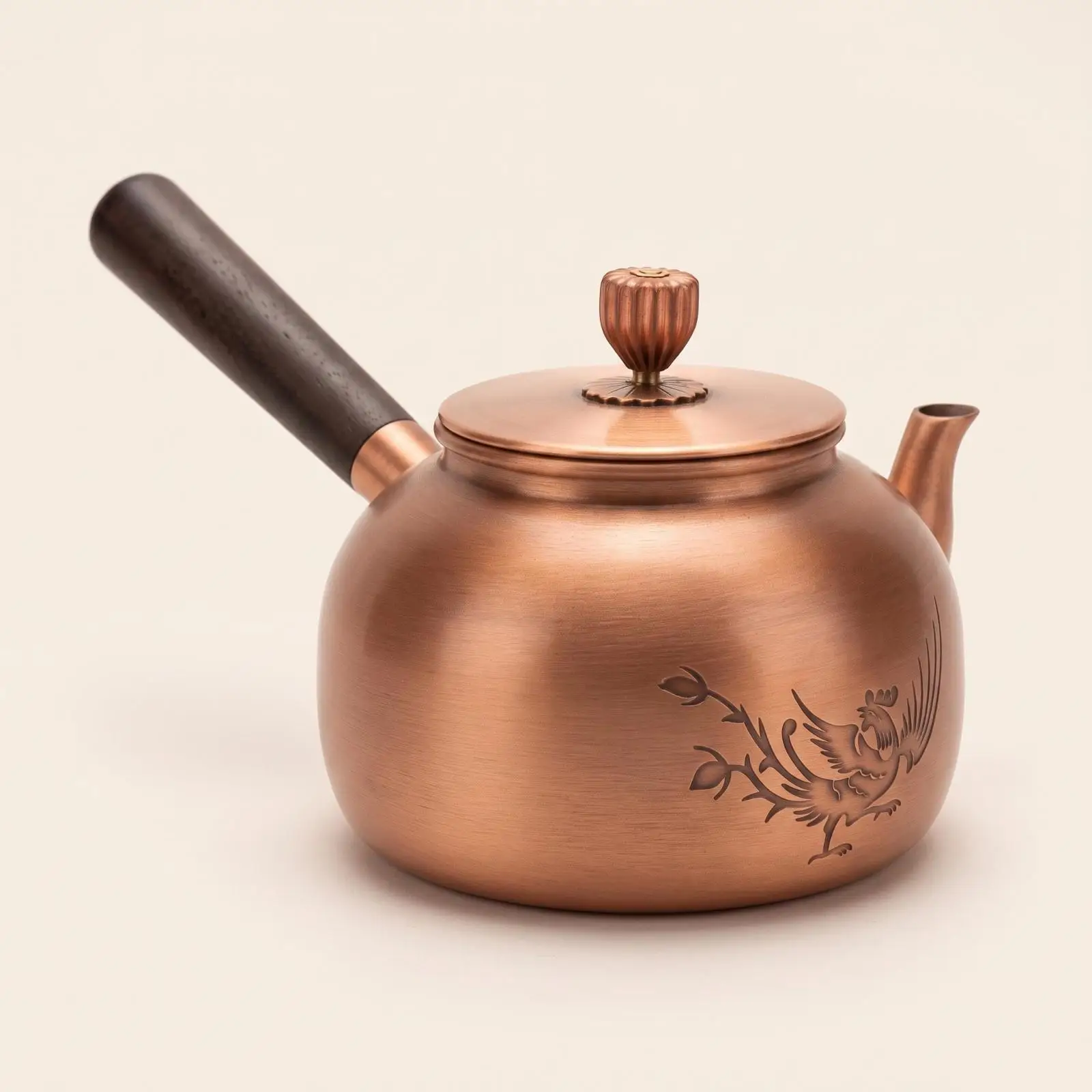 Image 7: Théière en cuivre traditionnelle, bouilloire en cuivre pour cuisinière