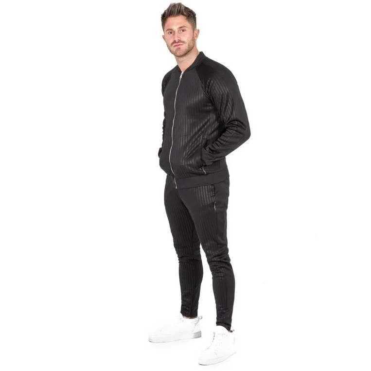 Fashion Man Clothing Striped Zipper Tracksuit Fashion Sets Sportwear Athletic Sets