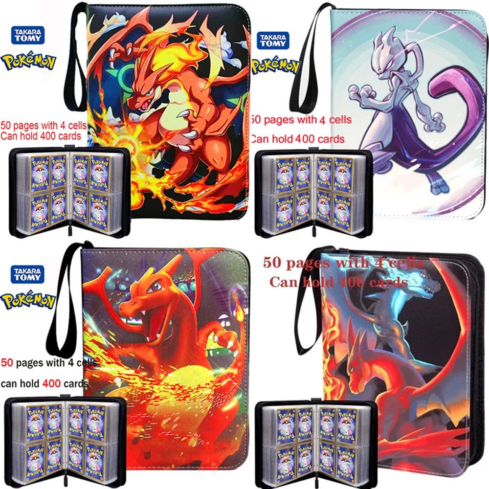 

=HOT Pokemone Card Album PU Zipper Photo Album Collection Book Anime Figure Album Hobby File Kids Toy Gifts In Stock