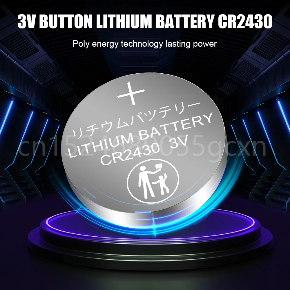 5PCS CR2430 Button Coin Cell DL2430 ECR2430 BR243 CR2430 3V Lithium Battery for Watch Remote Control Car Key Clock Scale Toy