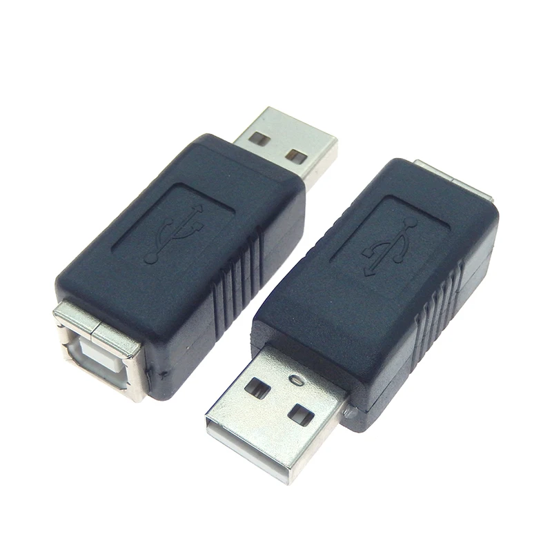 USB2.0 A Male & A Female to B Female Printer Print Converter Adapter Connector USB 2.0 Port Retail wholesale USB 2.0 Adapter