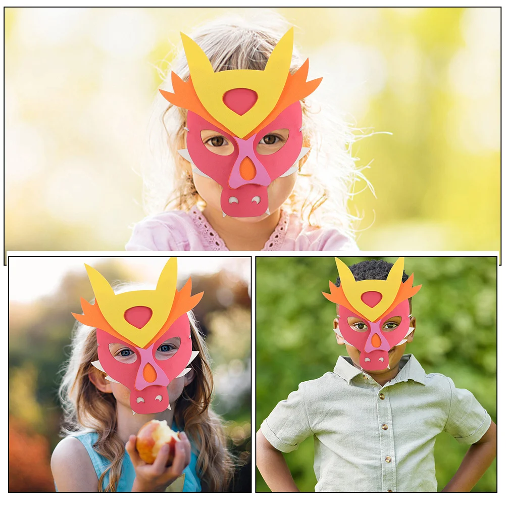 

10Pcs Dragon Year Masquerade Mask Comfortable Dragon Masks for Cosplay Festival Party Supplies Props Cosplay Mask