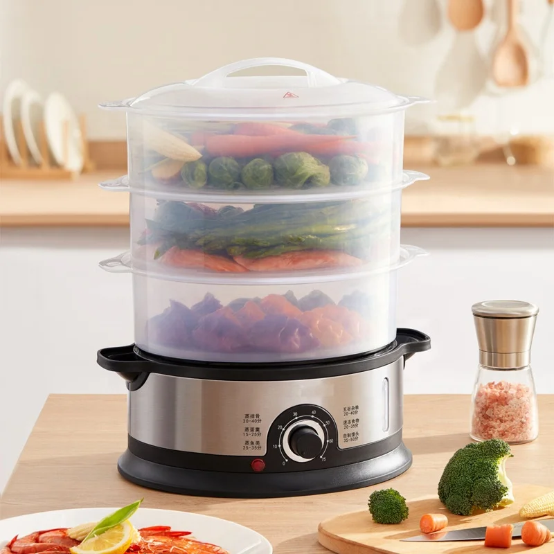 Multi-purpose 3 Layer Steam Cooker  electric food steamer vegetable steamer