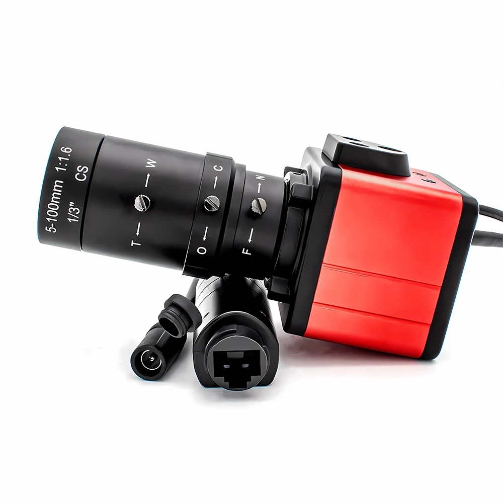 WGWK 4K Mini POE IP Camera Live 3/4/5/8MP HD Security Protection Webcam Industrial 5-100mm Manual Varifocal Lens Network Camera