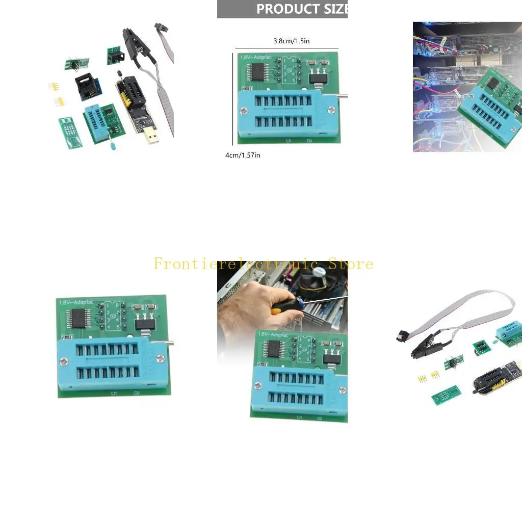 

G8DB CH341A USB Programmer for 24 25 Series EEPROM Flash BIOS SOIC8 Test Clip Set