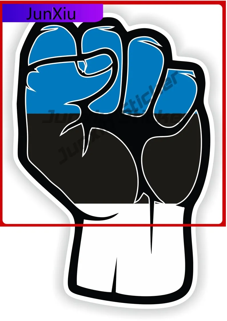 

Estonia Fist Funny Boat Waterproof Sticker Decoration Anti Durable Scratch Sticker Window Bumper Hand Custom UV Anime Fade