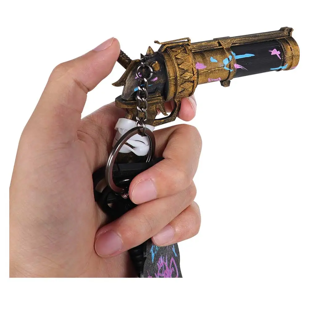 تمويه غامض Jinx Pow Pow Keychain 2024 لعبة LoL TV 2 زي اكسسوارات النساء لعب الأدوار الدعائم حفلة تنكرية حتى حفلة