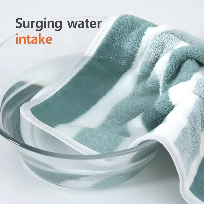 2PCS Quick-Drying Striped Towel Set Thickened Absorbent Soft Towel Bathroom Experience Bath Towel for Home Bathroom SPA Or Hand 3