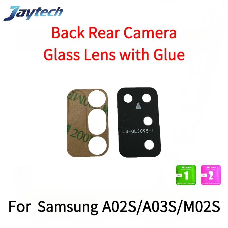 1 Uds. Lente de cristal de cámara trasera para Samsung A01 A013 A02 A03 A022 A02S A03S A04 A04S A05 A06 A71 piezas de reparación