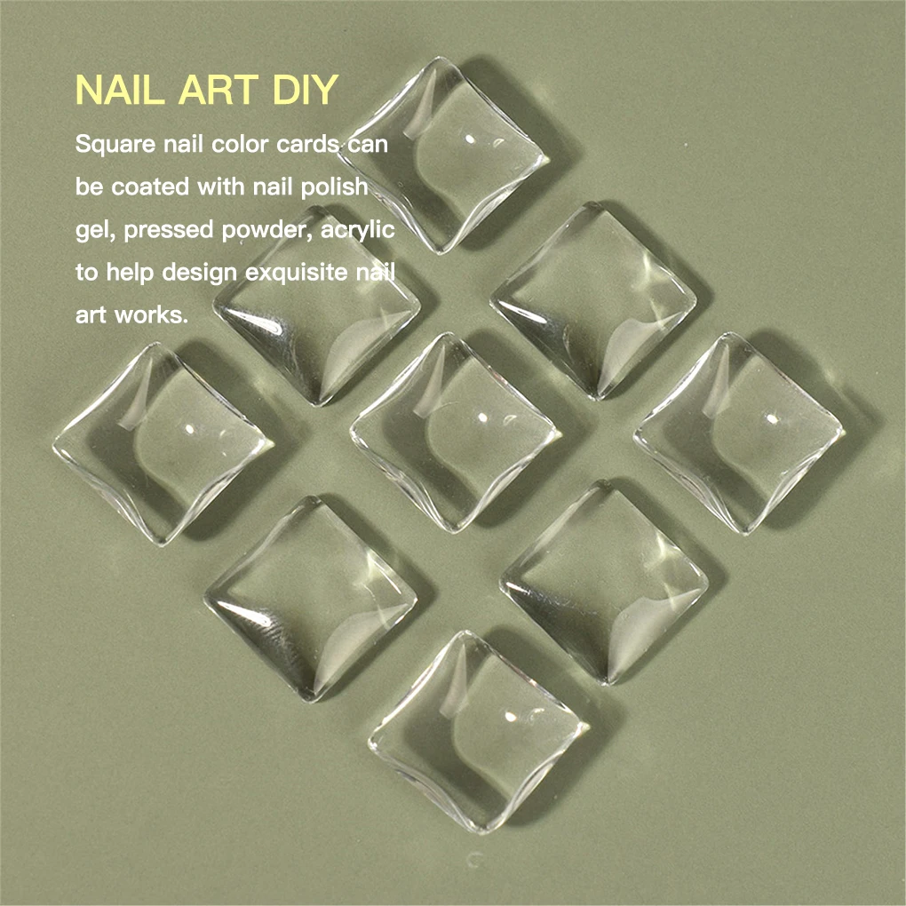 100 Pieces Nail Polish Color Card Showing Transparent Reusable Nails Art