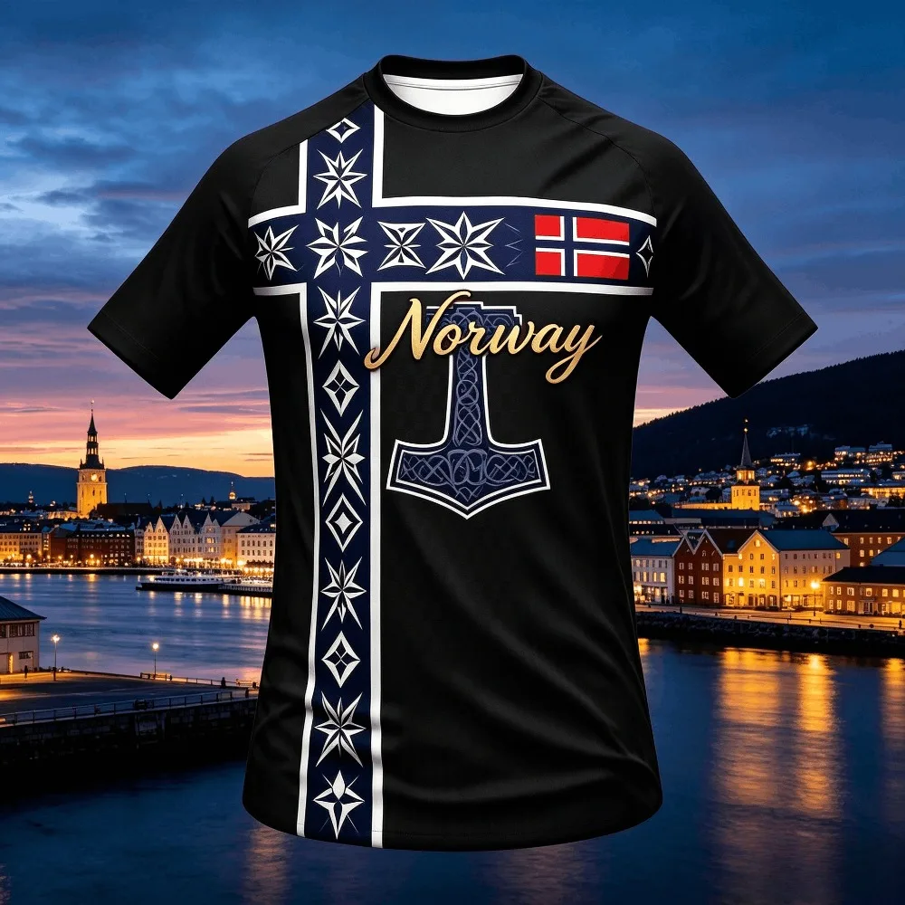 2026 Summer New Style Men's Norwegian Football Jersey T-Shirt Street Casual Fashion Men's and Women's Universal T-Shirt