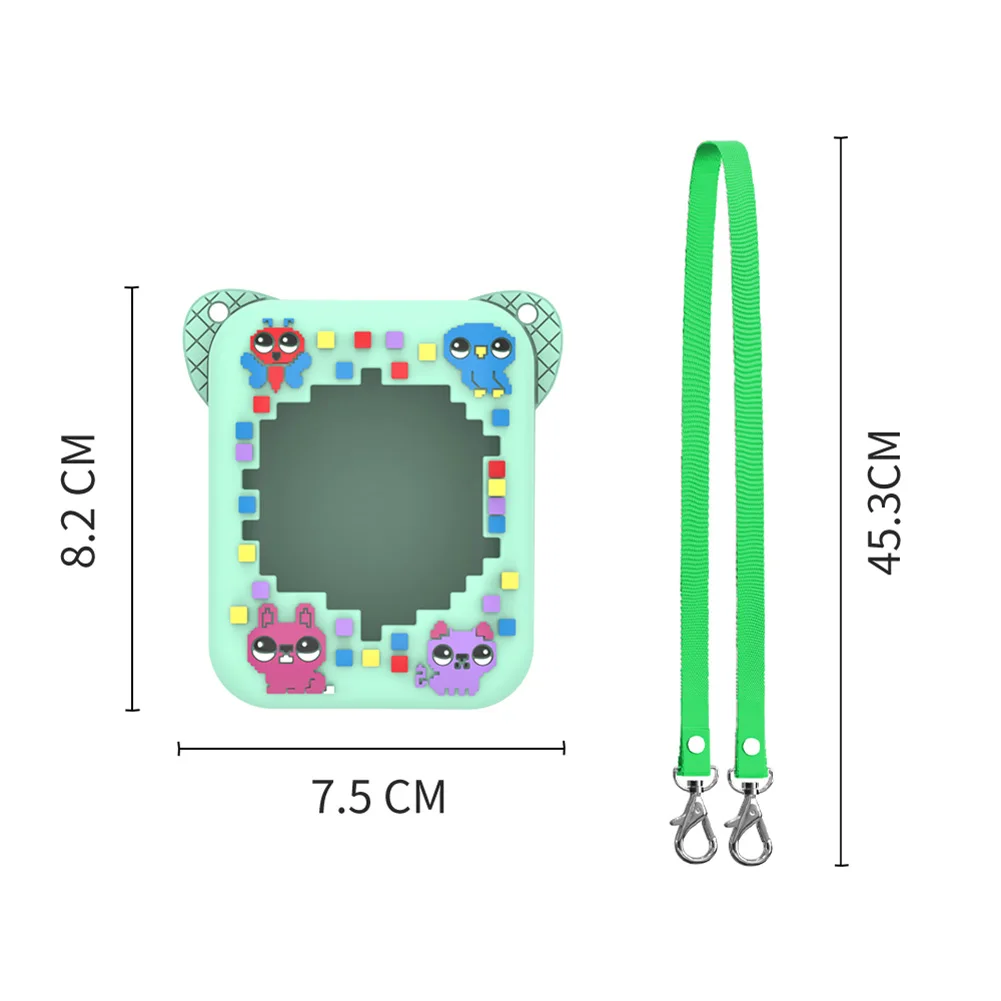 غطاء سيليكون مطبوع عليه حيوانات ثلاثية الأبعاد يحمل حقيبة سفر مقاومة للصدمات ومضادة للسقوط وقابلة للغسل لـ Bitzee Digital Pet Virtual التفاعلية